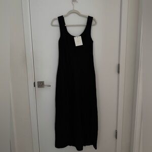 DISSH Linen Black Midi Dress - new